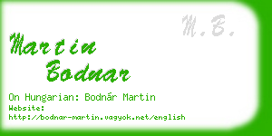 martin bodnar business card